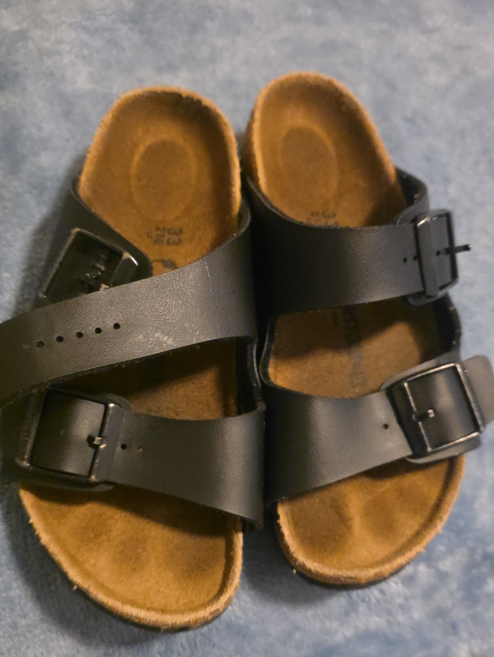 Birkenstock Kids Black Double-Strap Buckle Sandals